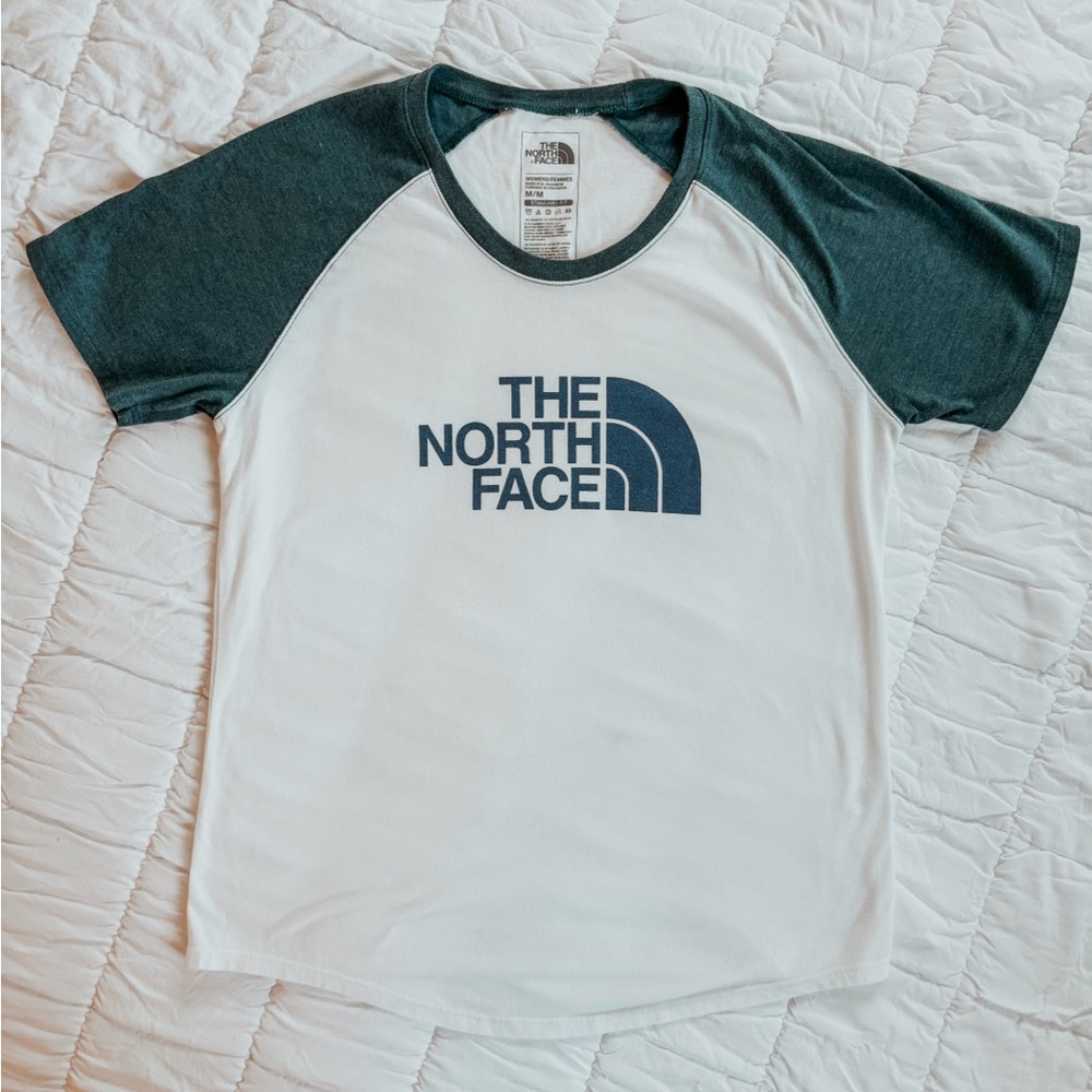 The North Face White and Black Raglan T-Shirt